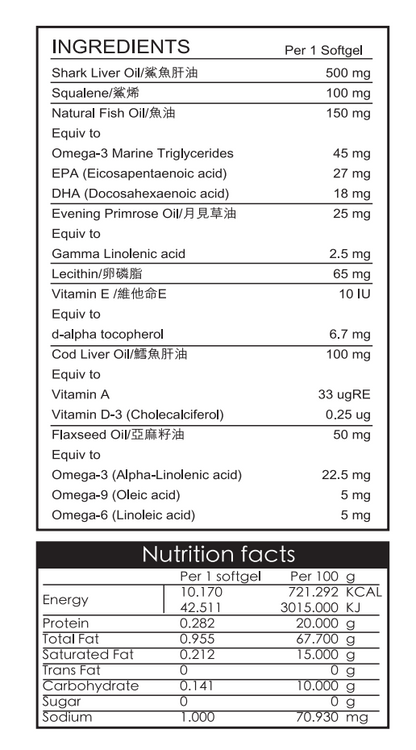 Finest深海魚油角鯊烯(100粒裝)
